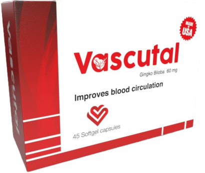 Vascutal فاسكوتال مكمل غذائي غني بنبات الجنكة 45 كبسوله