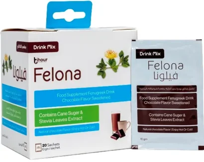 فيلونا مشروب الحلبة بطعم الشوكولاتة Felona Fenugreek Drink