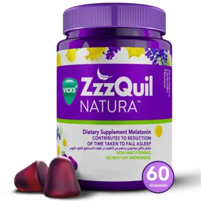 zzzquil زززيكويل ناتورا ميلاتونين للمضغ 60 natura melatonin