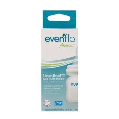 رضاعة ايفن فلو سلم فت 60 ملي evenflo advanced slimfit 60 ml