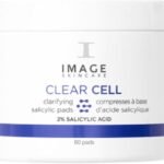 ايمدج سكين كير مناديل تنظيف ساليسيليك من كلير سيل مناديل مبللة لتقشير المسام للبشرة الدهنية المعرضة للدهنية 60 قطعه