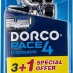 دوركو شفرات حلاقة بيس 4 للرجال للاستعمال مرة واحدة، 4 قطع